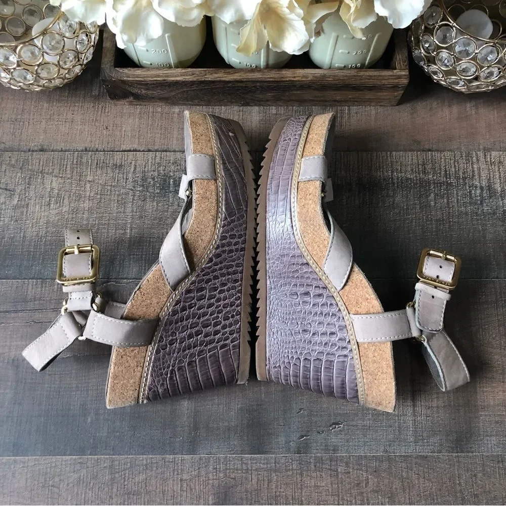 Tory Burch Brenden Crocodile Wedge